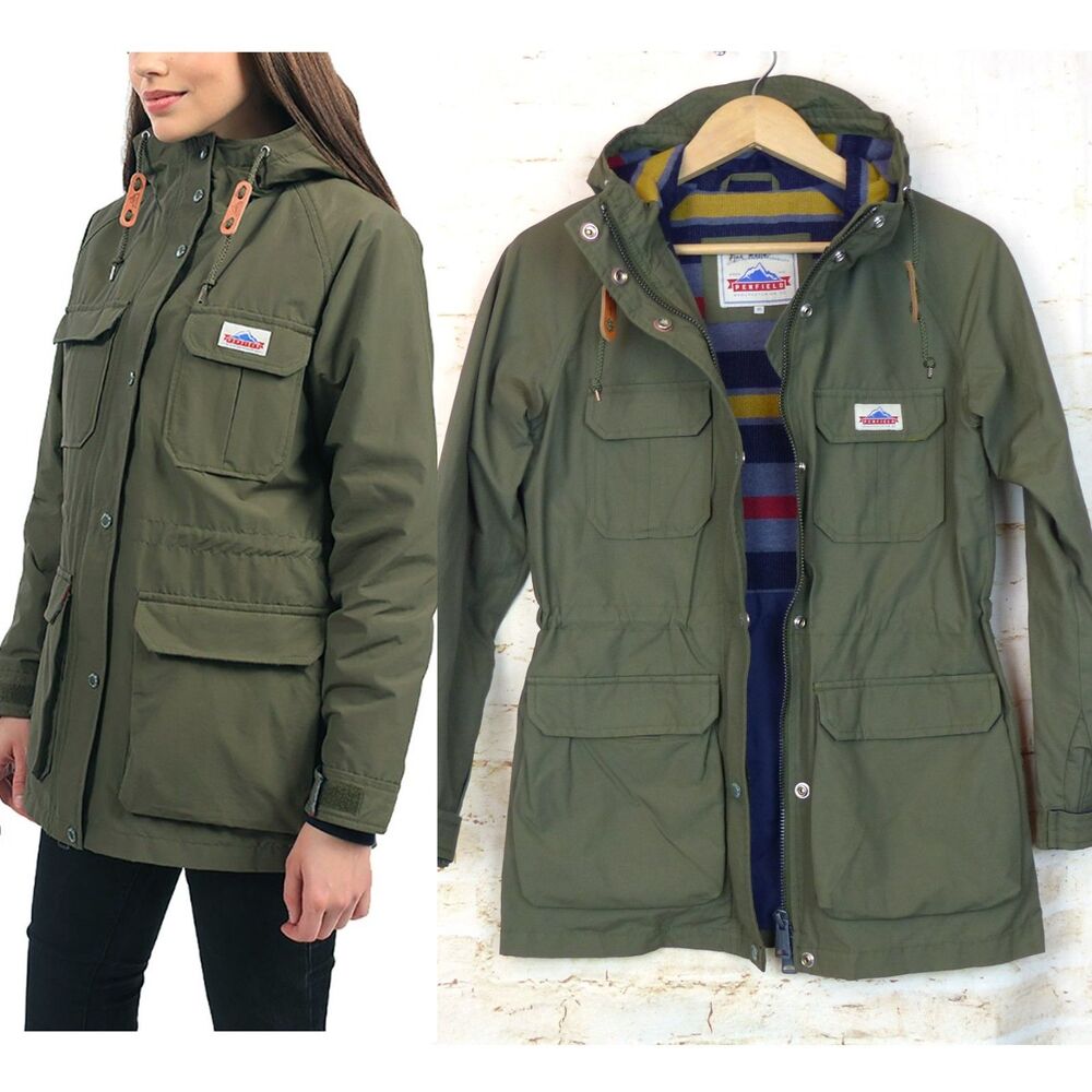 Penfield Parka Jacket Women XS Green Kasson 60/40 Mountain Hood Lined Outdoor